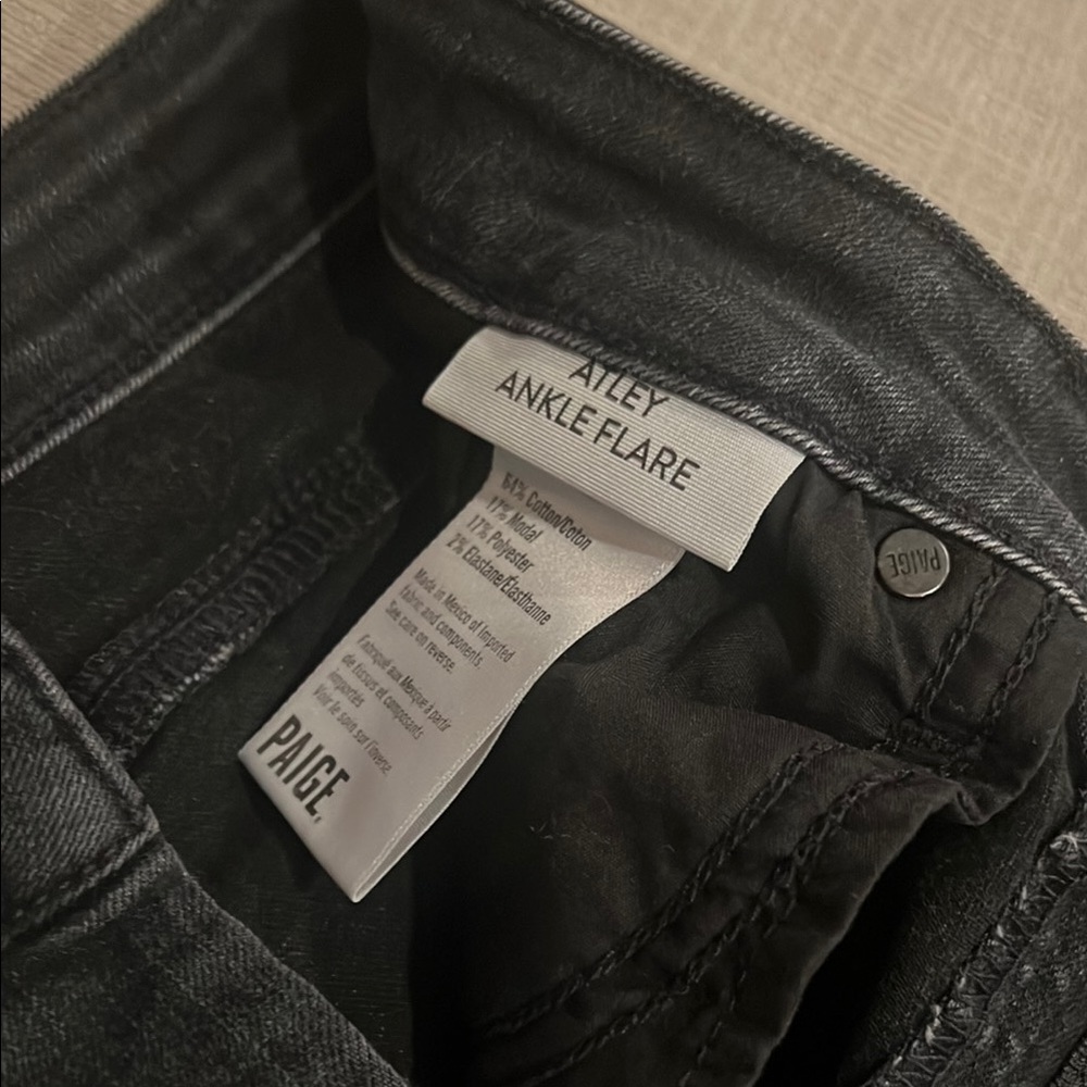 Paige Black Ankle Flare Jeans